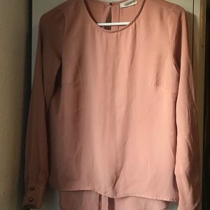 Silky salmon colored blouse